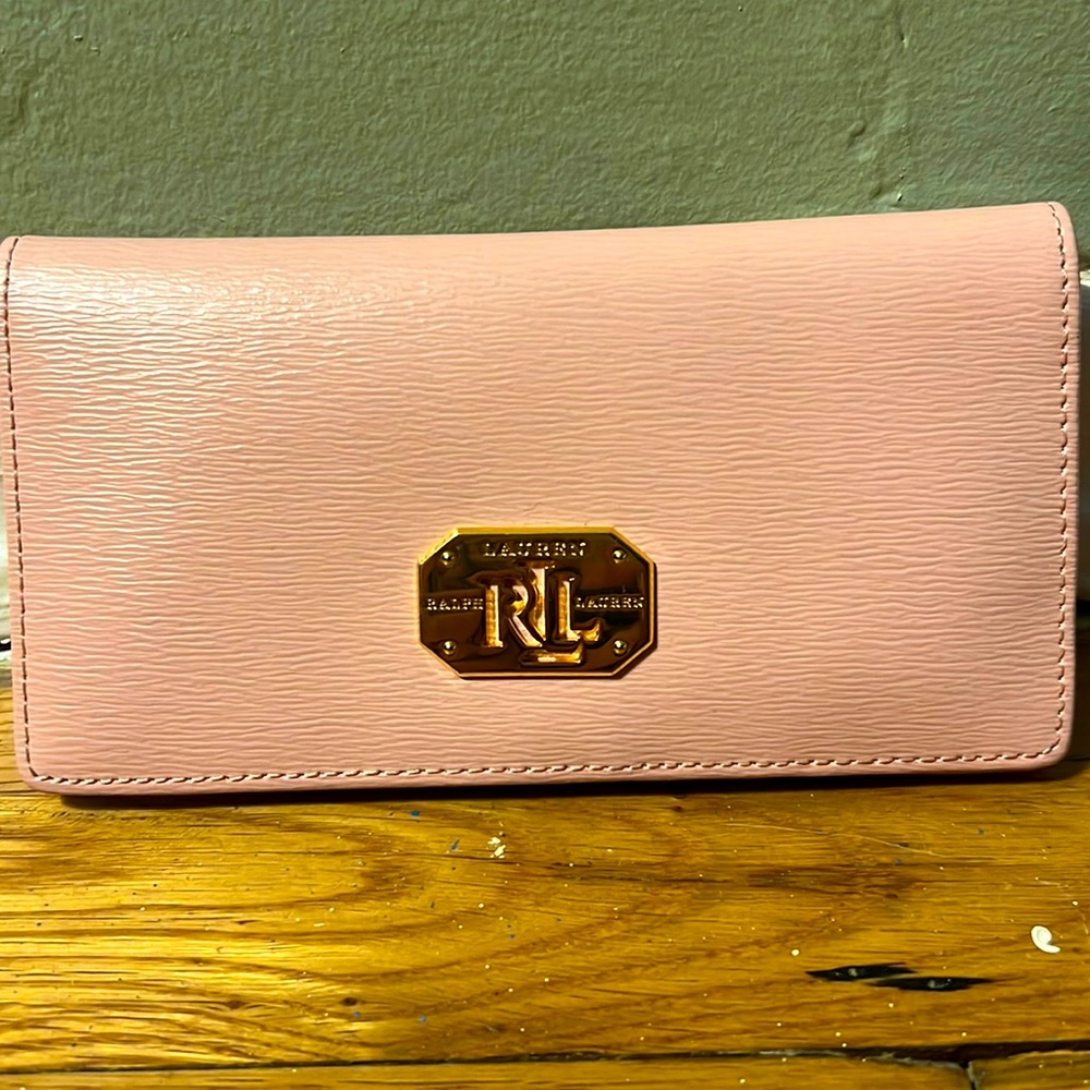 Ralph Lauren blush pink leather wallet